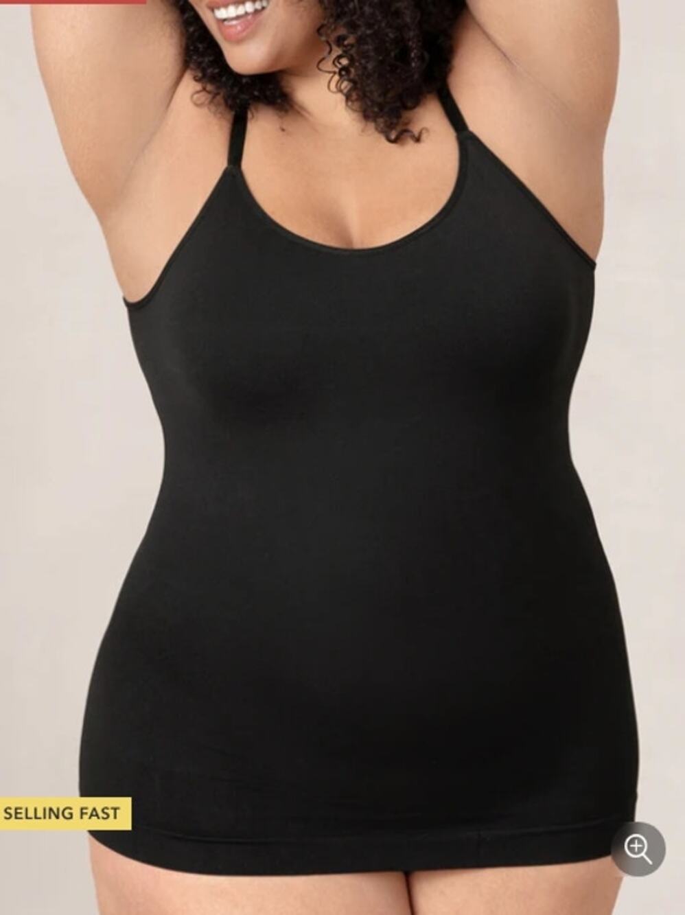 New Shapermint All Day Every Day Scoop Neck Cami Large Black Shaping Seamless